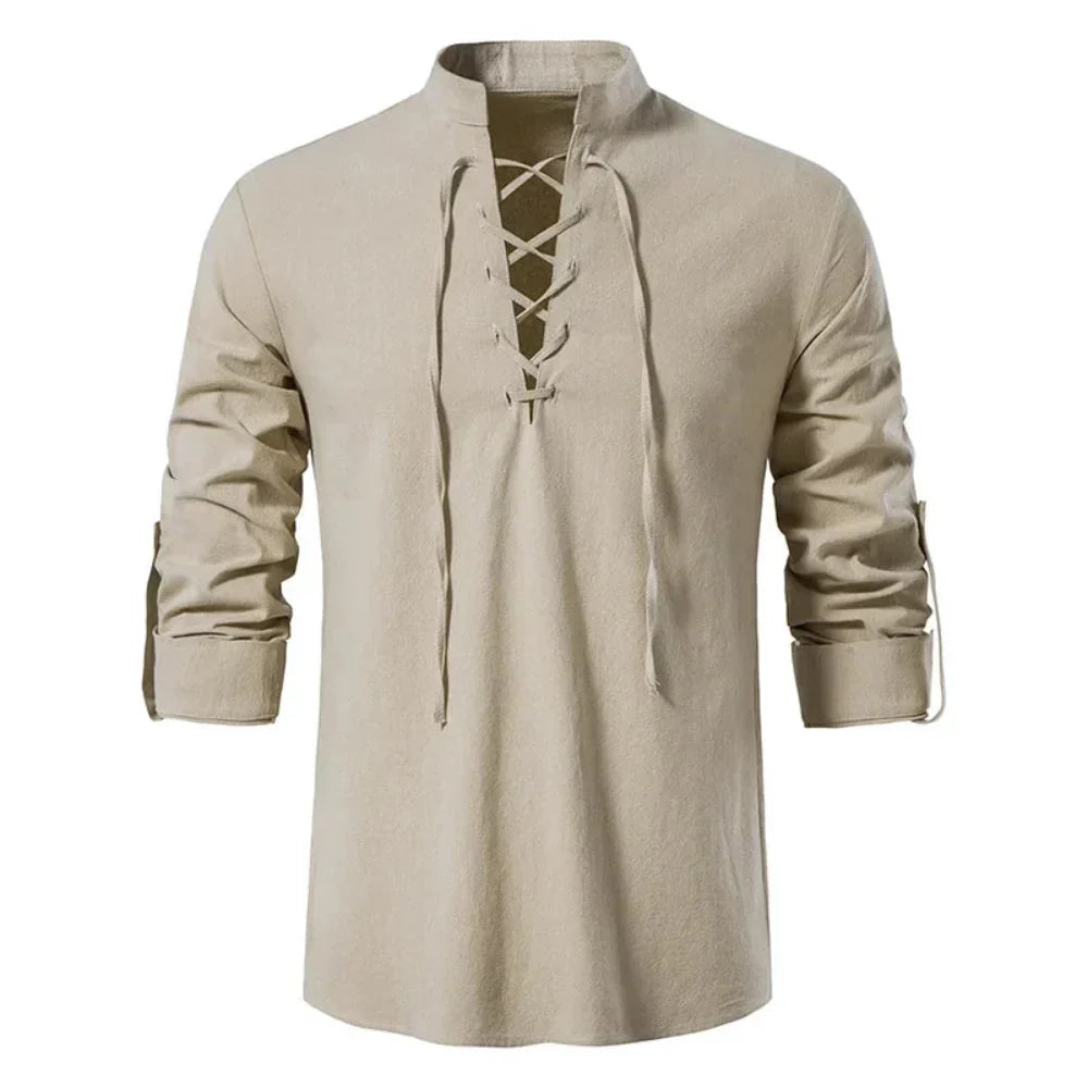 Oliver - Bluse mit langen Ärmeln und Schnürdetails