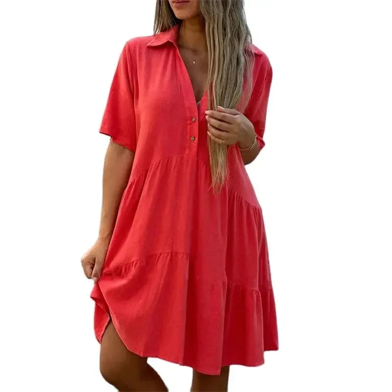 Livi | Elegantes Damenkleid mit V-Ausschnitt