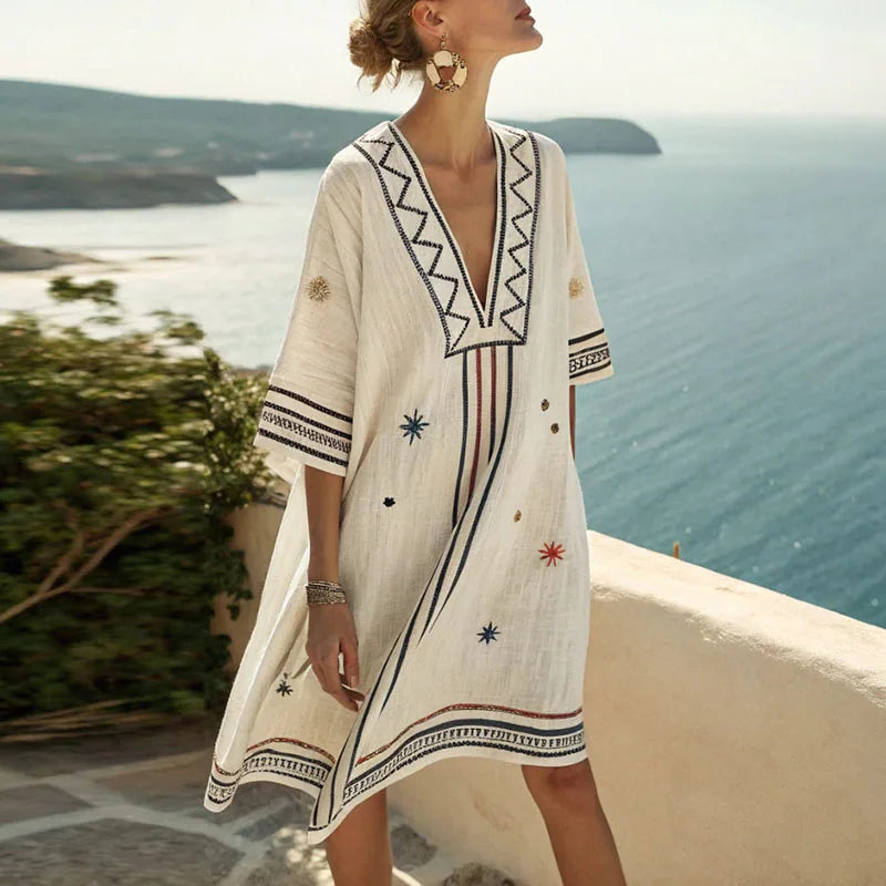 Leandra - Stilvolles und vielseitiges Strandkleid für sonnige Sommertage