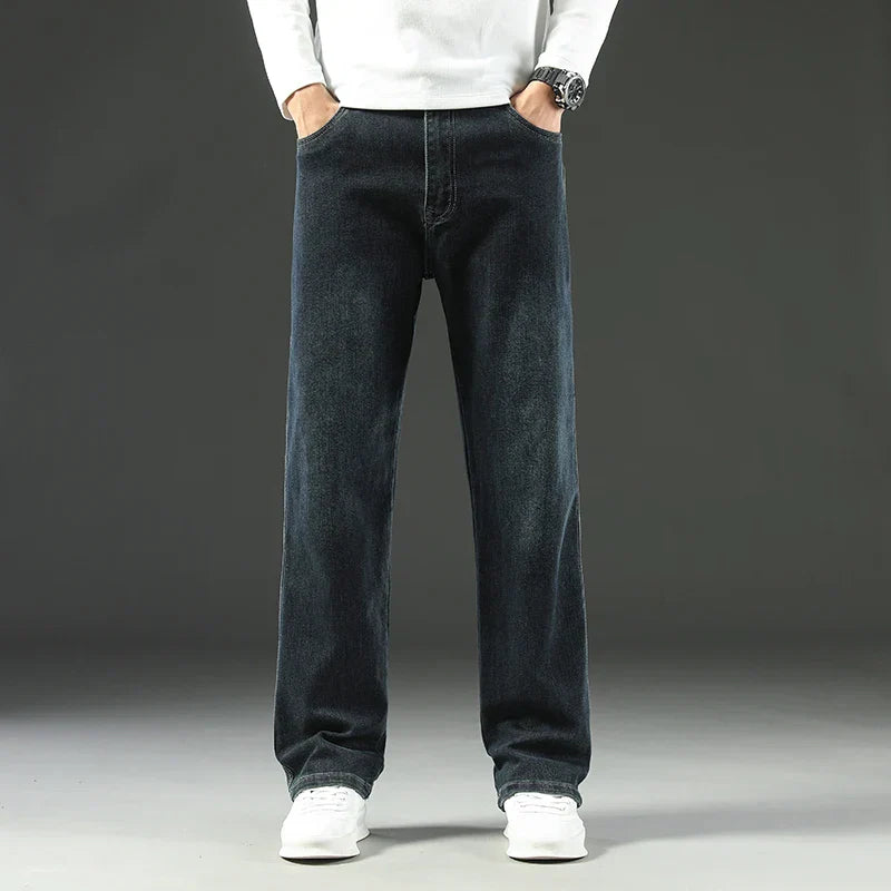 Herren Casual Gerade Jeanshose