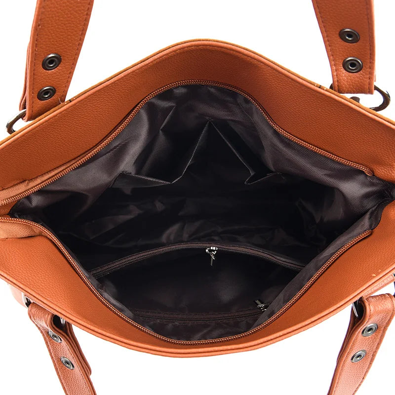 Damen Klassische Gefranste Schultertasche mit Quasten