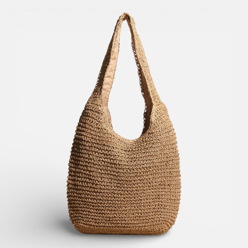 Damen Schultertasche aus Geflochtenem Material