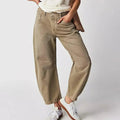 Damen High-Waist Cropped Jeans Hose