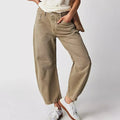 Nora | Damen Barrel Leg Jeans Weites Bein High Waist Freizeithose