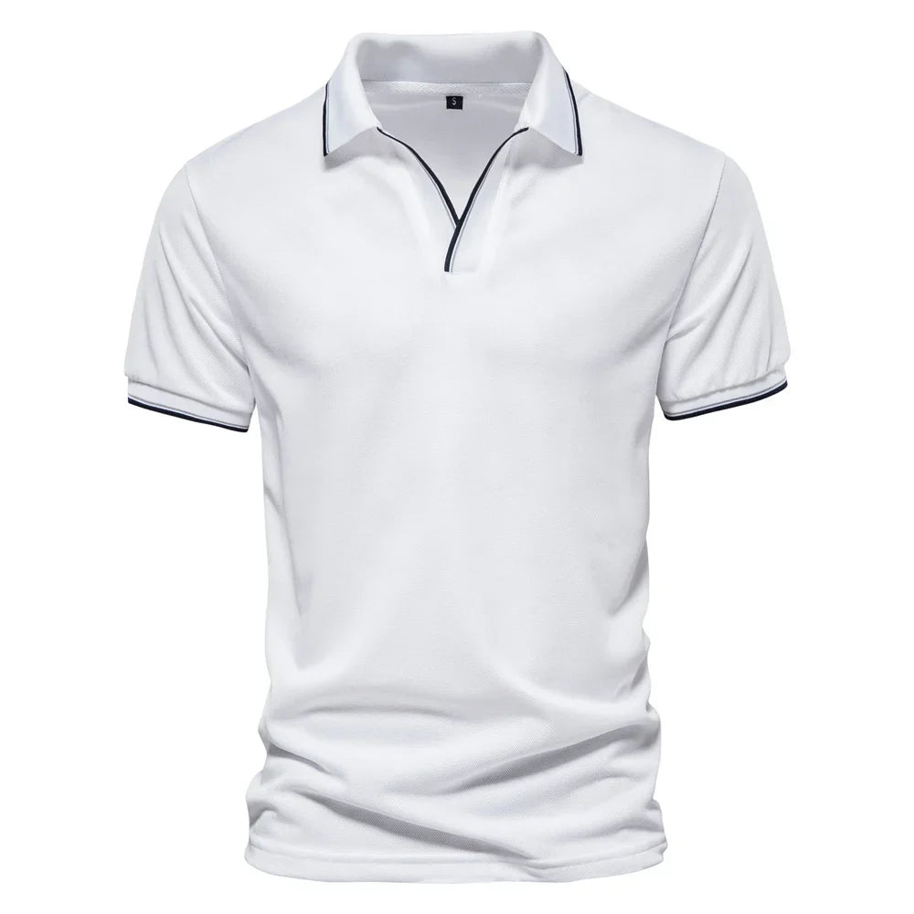 BENJAMIN™ | HERREN-POLOHEMD MIT V-AUSSCHNITT