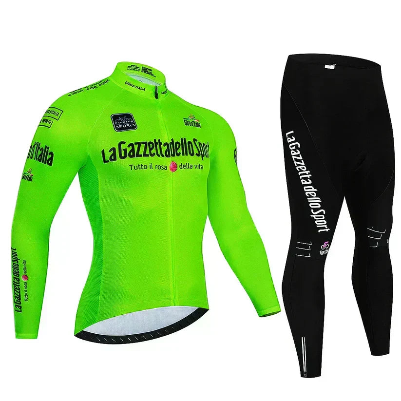Giro d’Italia | Professionelles Langarm-Radtrikot – Version mit Fleece-Futter