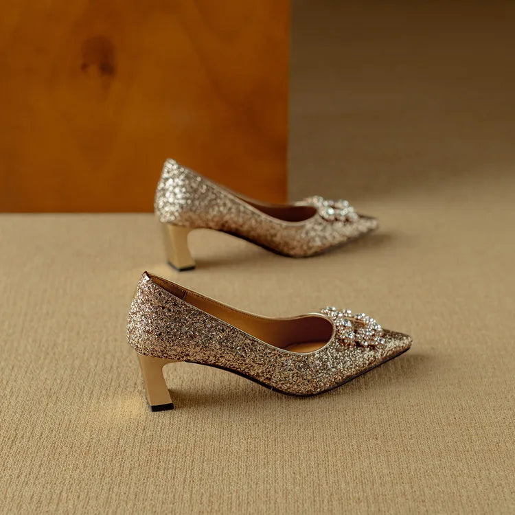 Katrien | Glitzer-Pumps