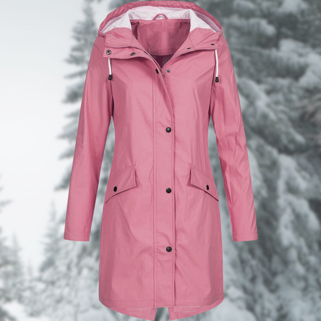 Drune | wasserdichte Parka mit Kapuze - Damen Regenjacke mit praktischen Taschen
