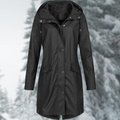 Drune | wasserdichte Parka mit Kapuze - Damen Regenjacke mit praktischen Taschen