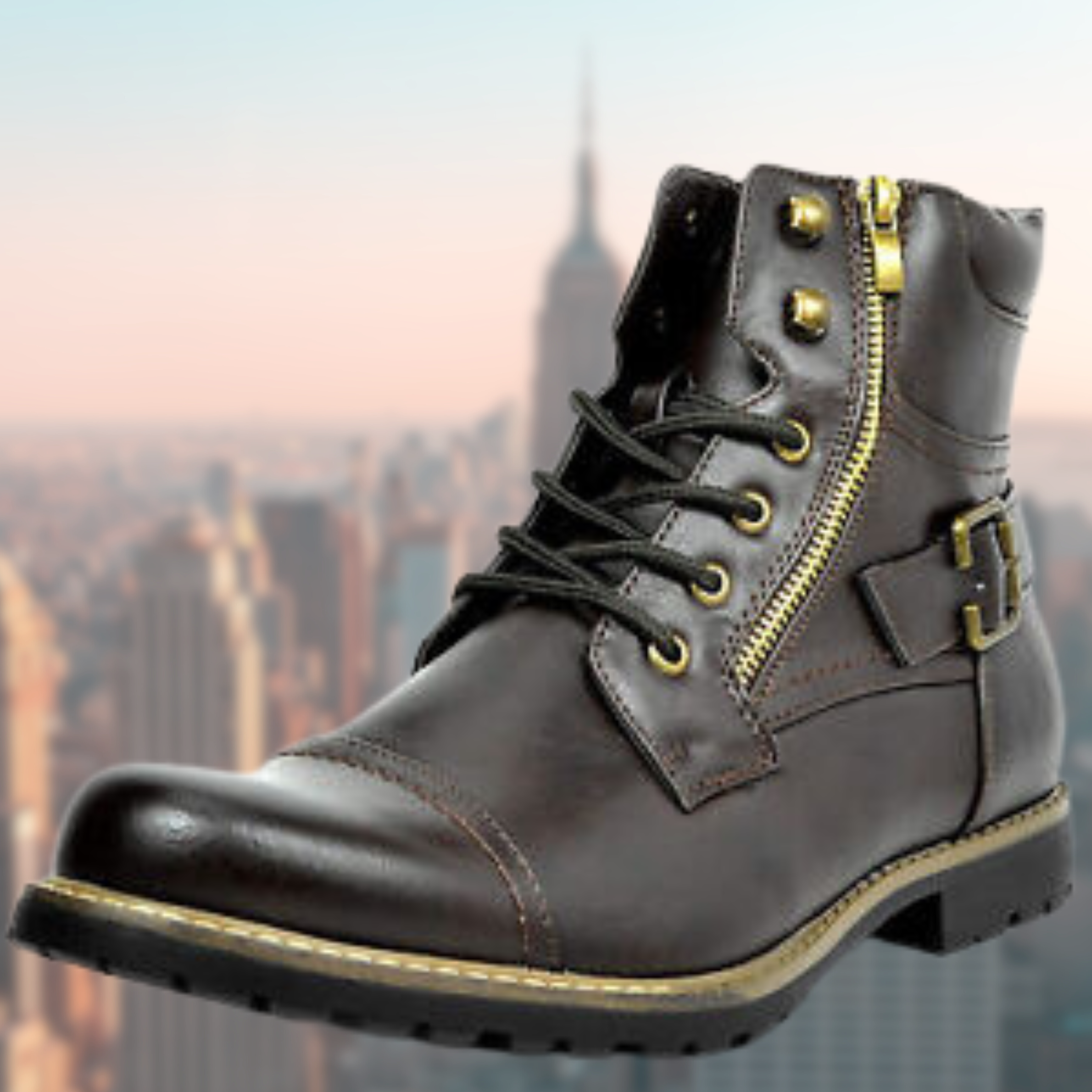 Drune | Leder Motorradstiefel für Männer