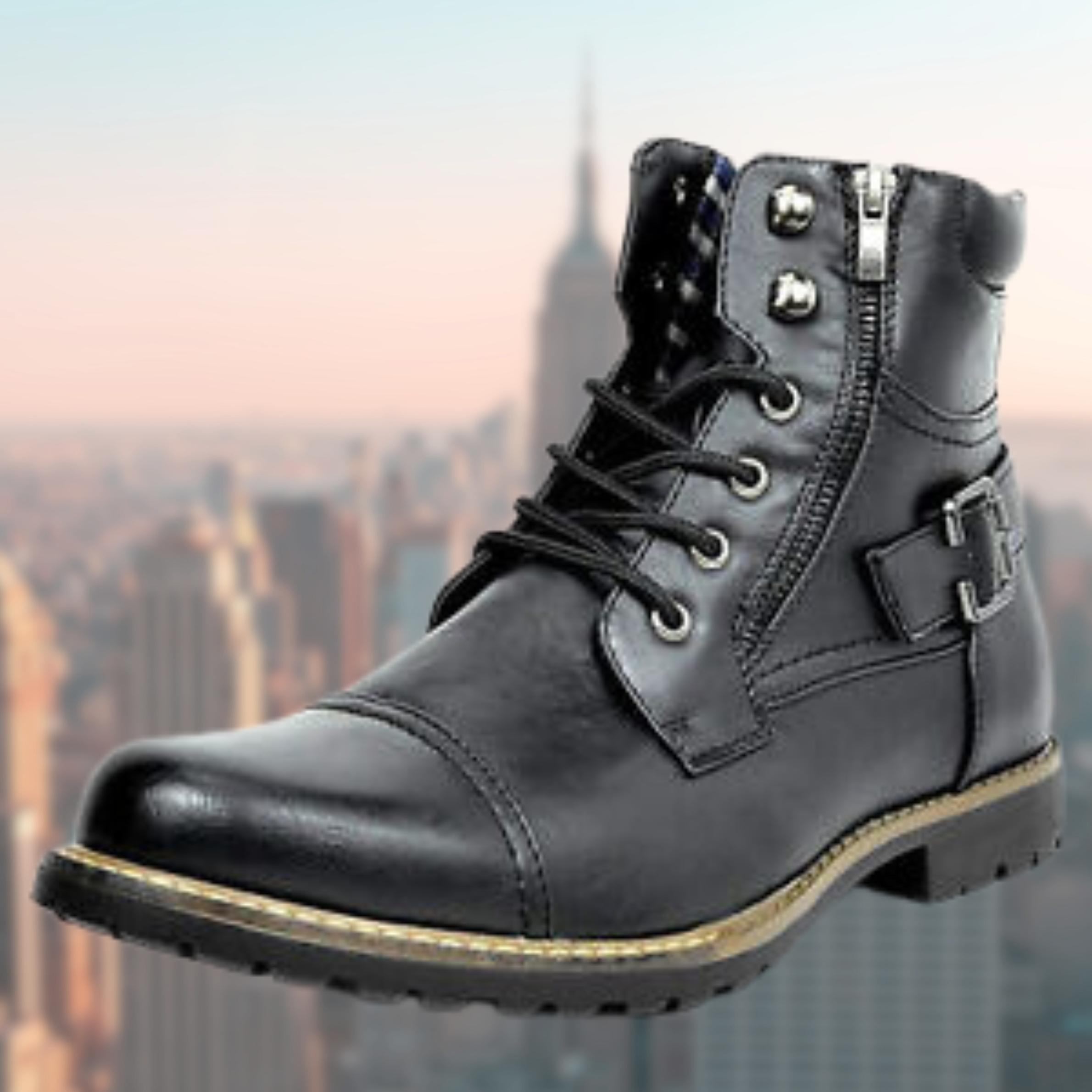 Drune | Leder Motorradstiefel für Männer