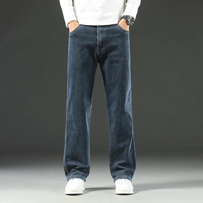 Herren Casual Gerade Jeanshose