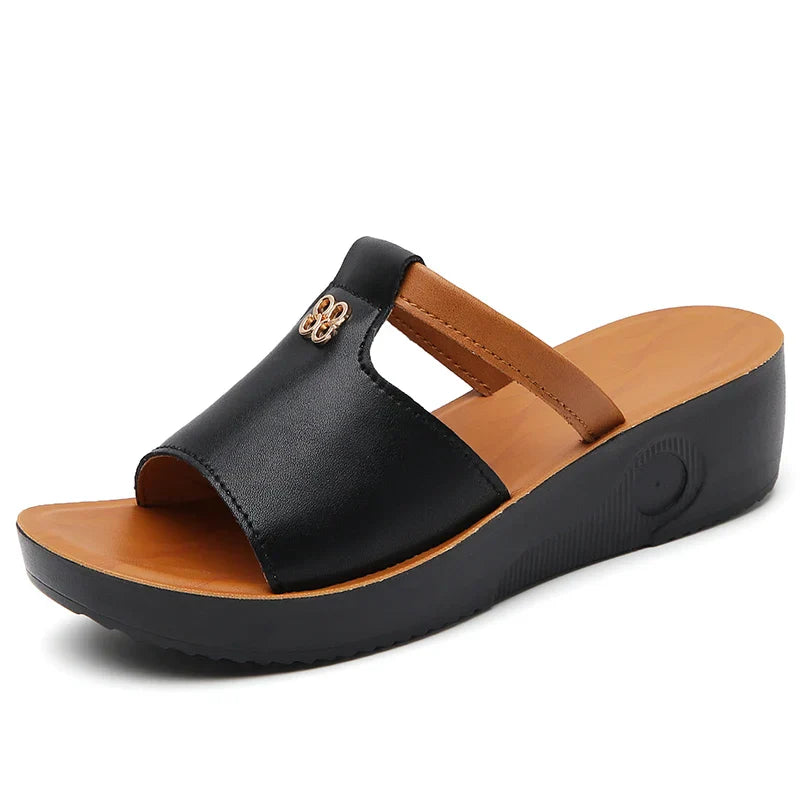 Damen Stylische Slingback Plateau Sandalen