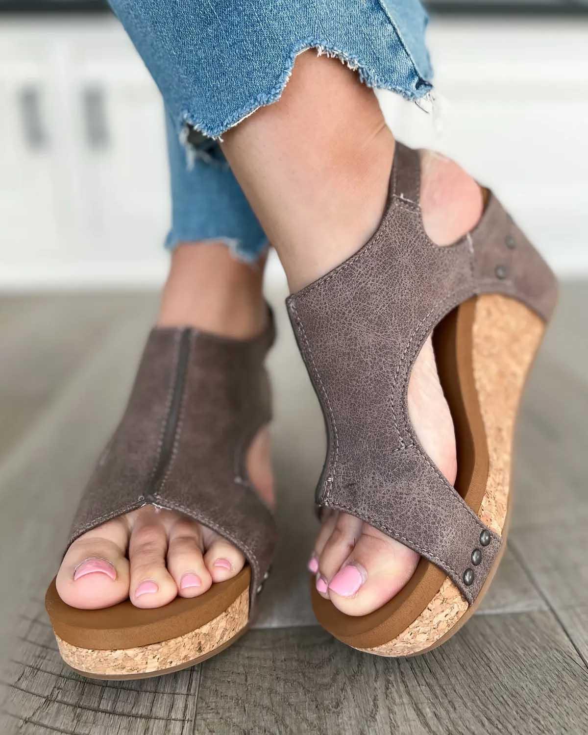 Sandalen Damen | Ergonomischer Halt & bequemer Keilabsatz