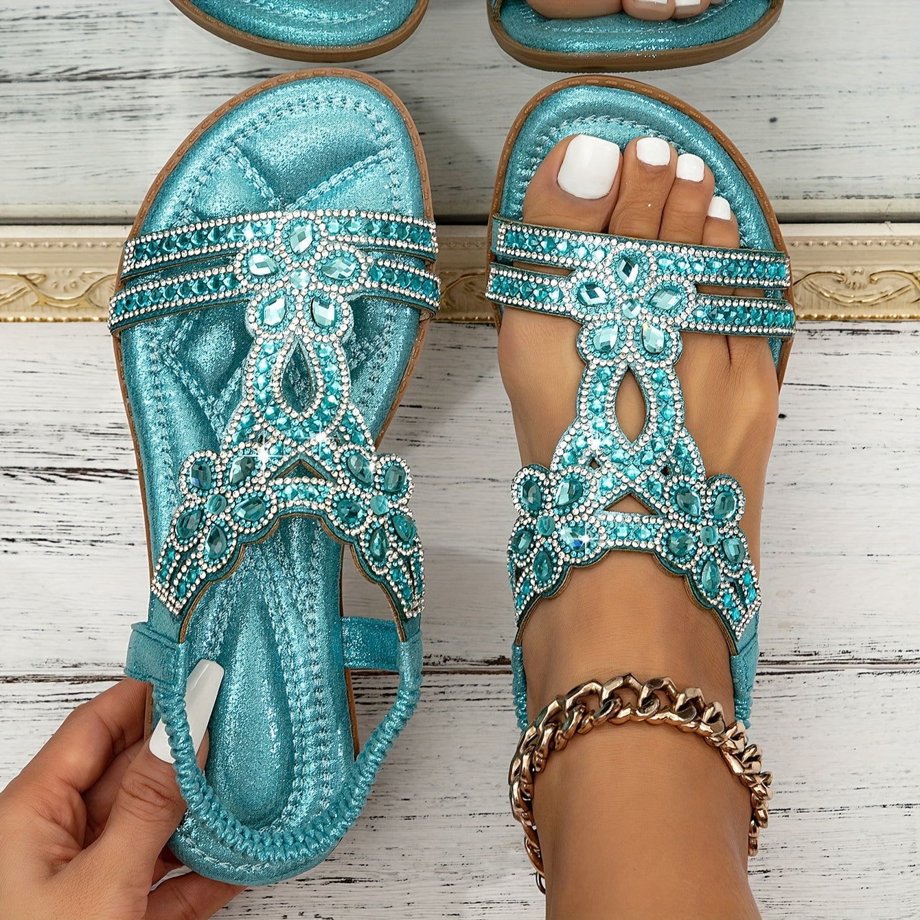 Sandalen Damen mit Orthopädischer Unterstützung – Bequeme Sommerschuhe im Boho-Stil für Ideal für Freizeitausflüge