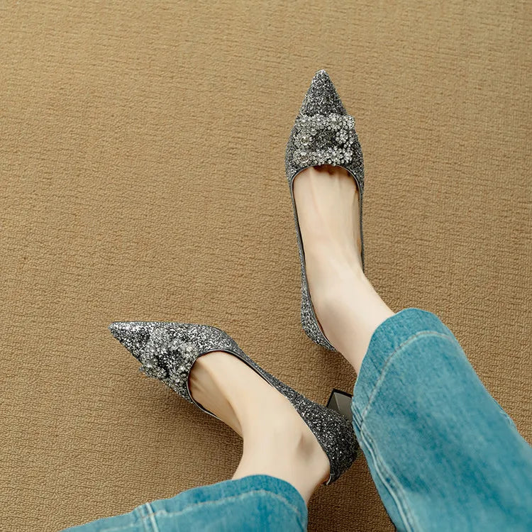 Katrien | Glitzer-Pumps