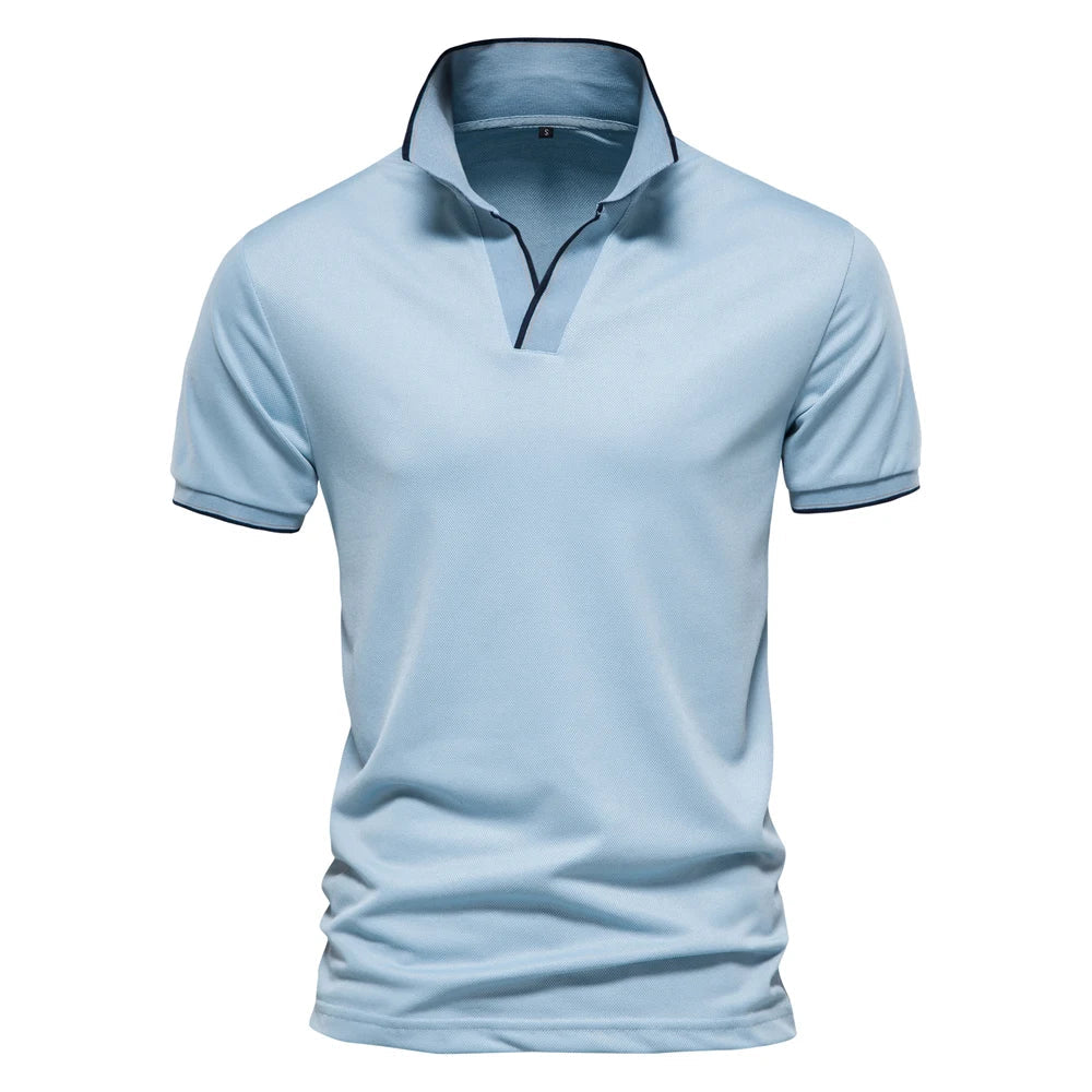 BENJAMIN™ | HERREN-POLOHEMD MIT V-AUSSCHNITT