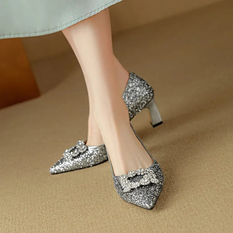 Katrien | Glitzer-Pumps