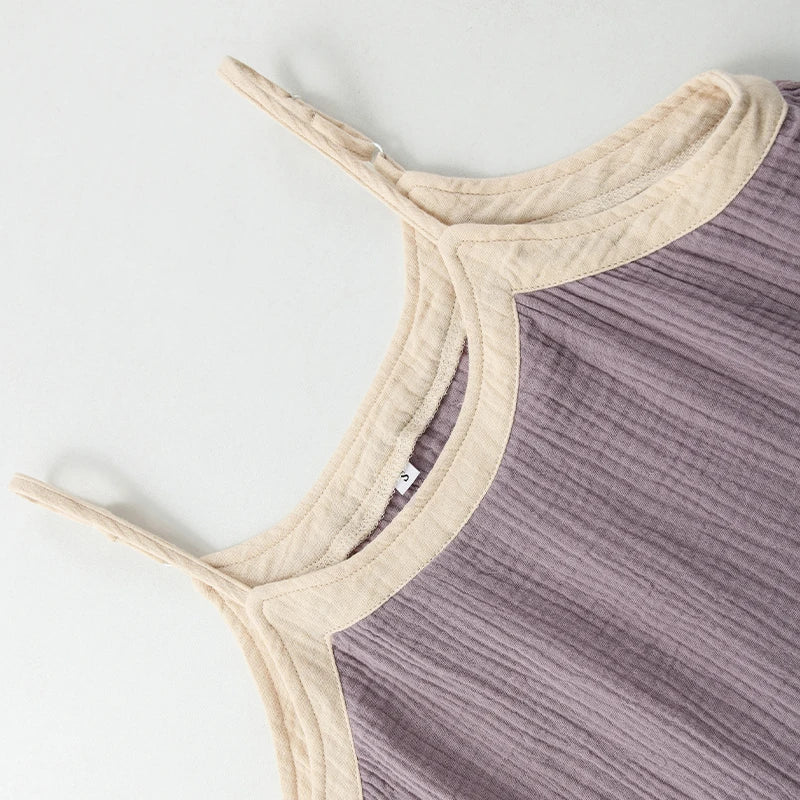 Damen Spaghettiträger Mehrstufig Sommerkleid