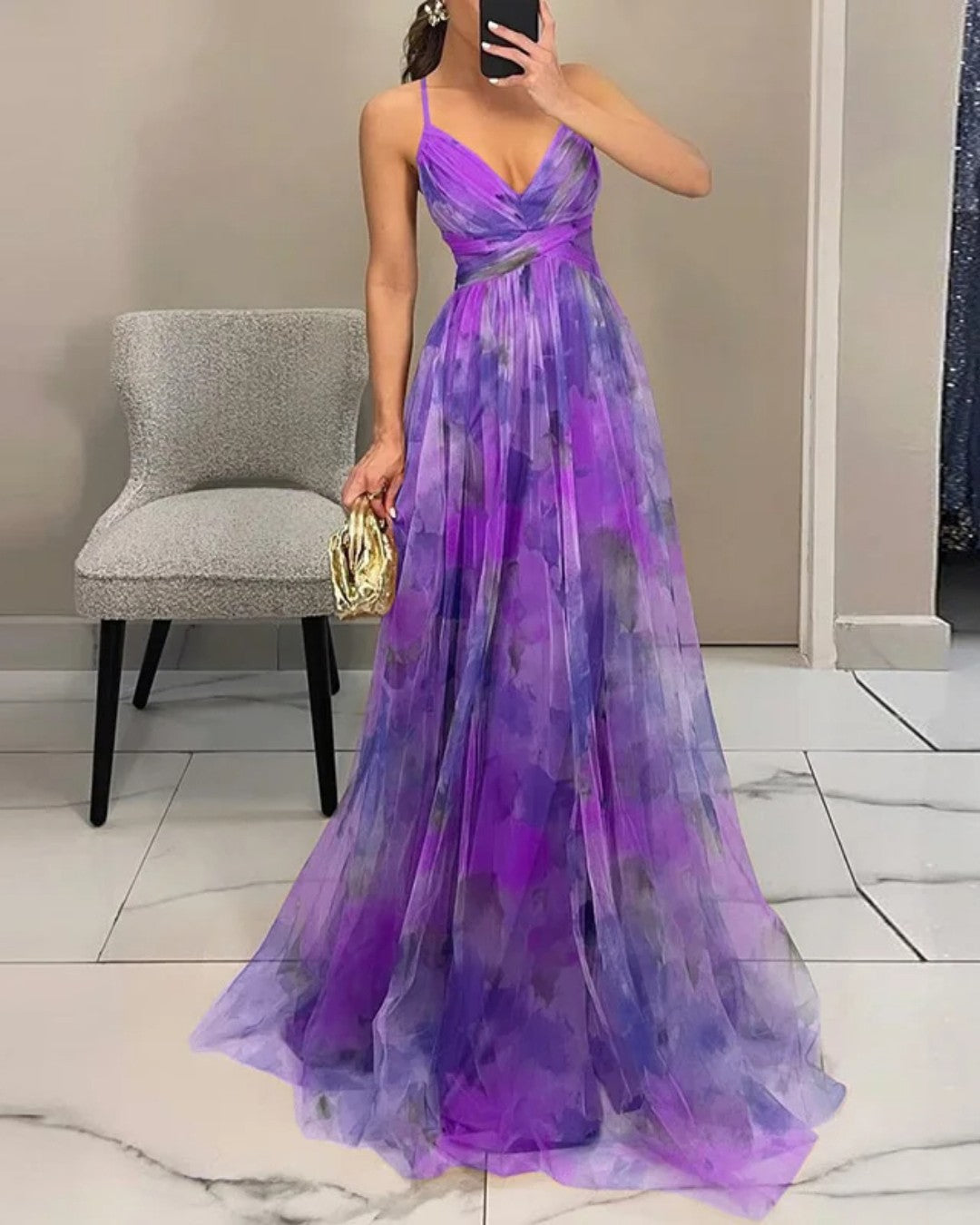 DELACROIX | MAXIKLEID „ÉLÉGANCE FLORALE“ (LIMITIERTE AUFLAGE!)