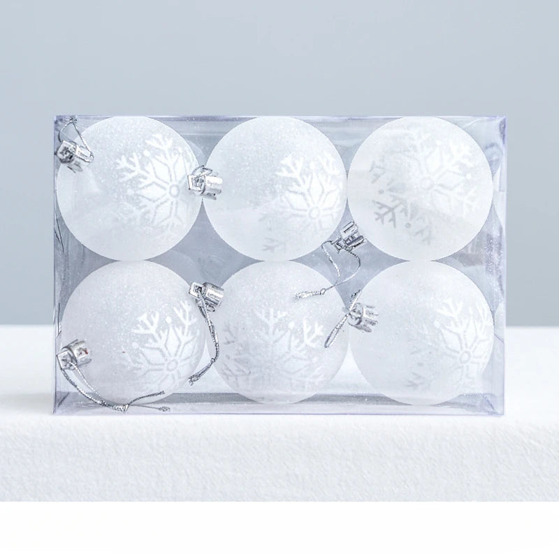 Schneekugel-Weihnachtskugeln | Hängende Weihnachtskugeln mit Glanz