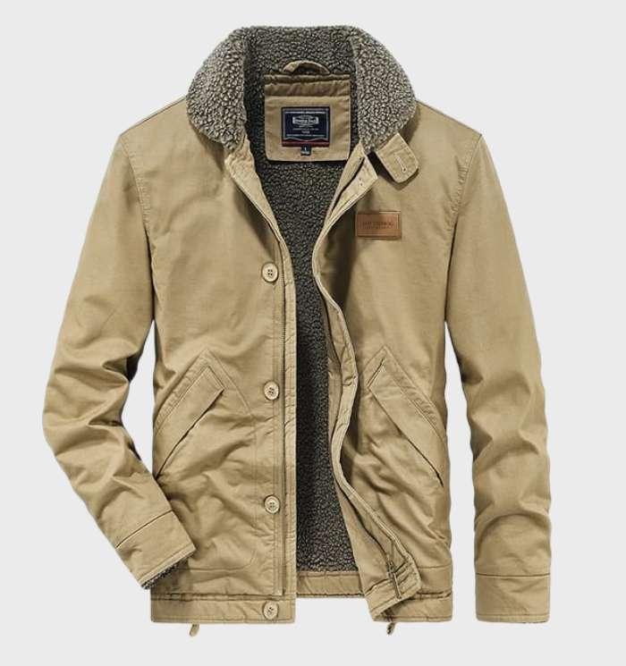 Feldjacke mit weichem Hemdkragen für Herren