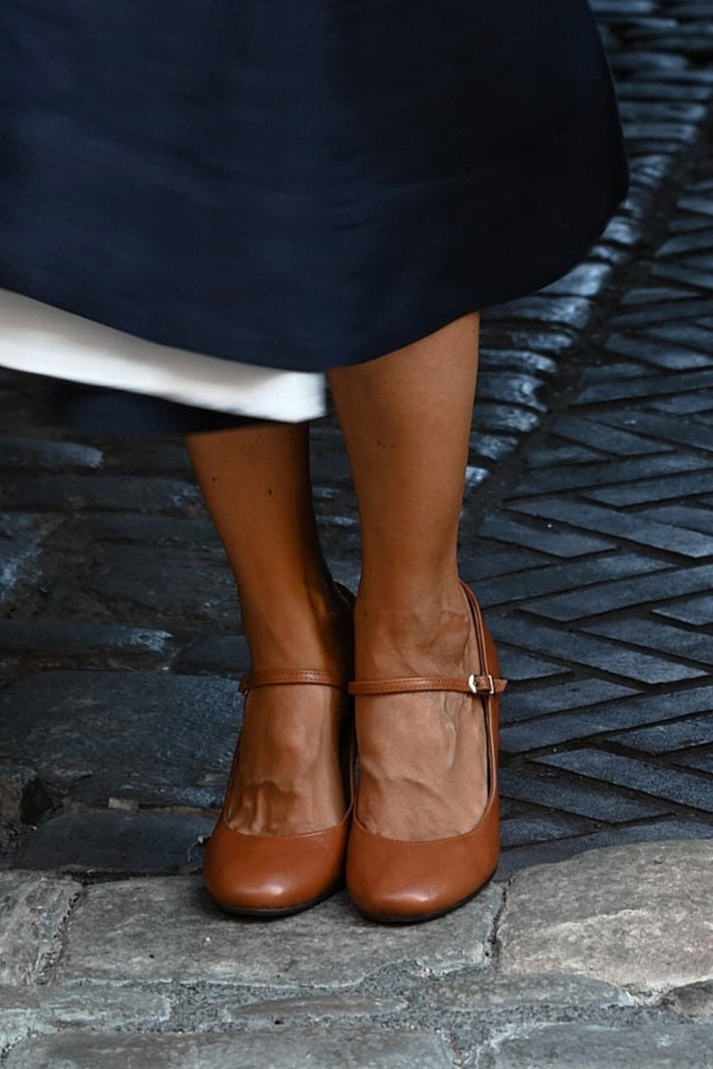 Schuhe Damen mit Arch Support, Elegante Damenschuhe mit breitem Absatz und verstellbarem Schnallenriemen für Komfort