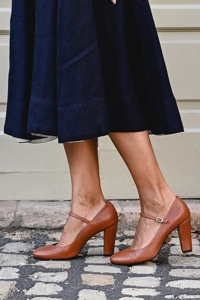 Schuhe Damen mit Arch Support, Elegante Damenschuhe mit breitem Absatz und verstellbarem Schnallenriemen für Komfort