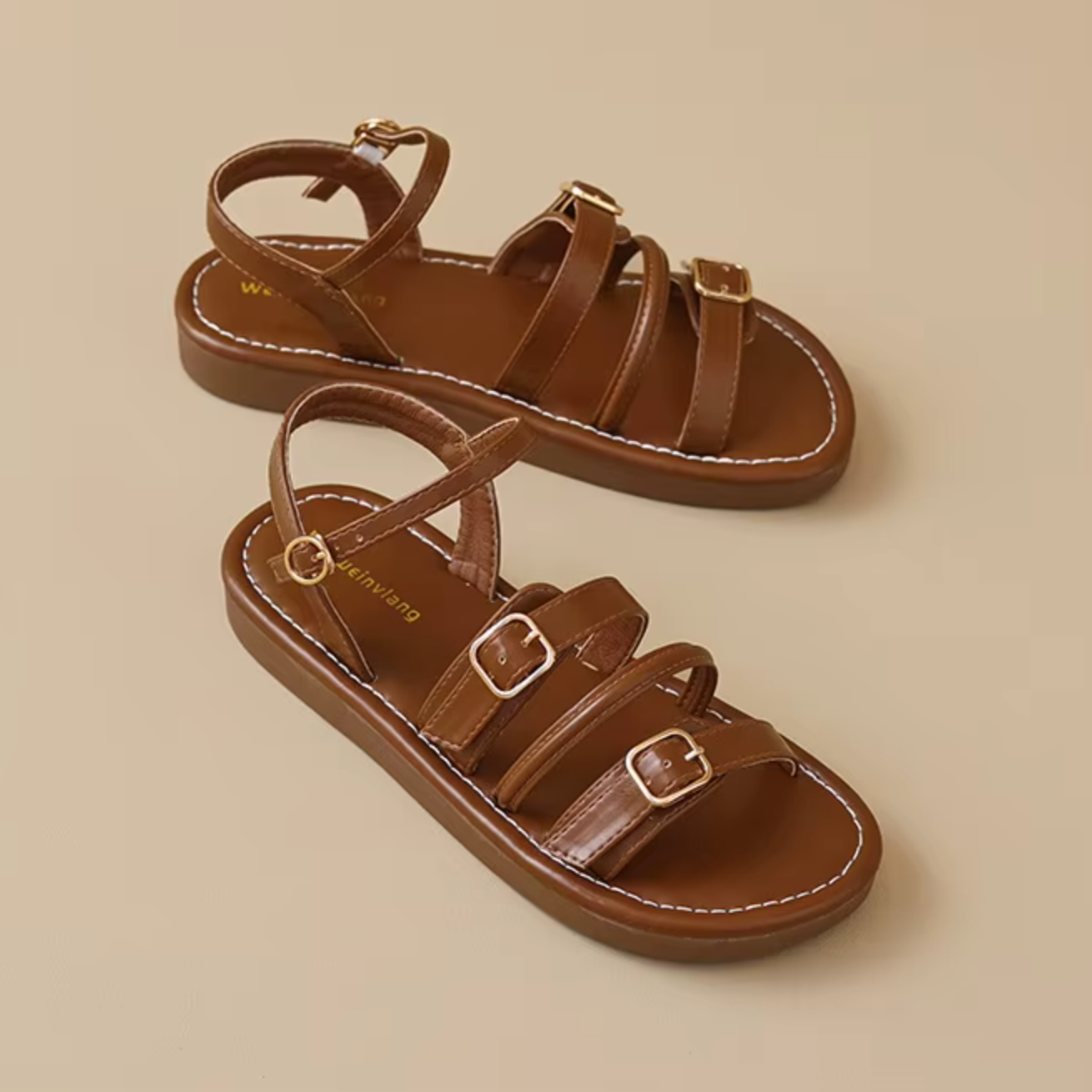 Damen Elegant Schnalle Riemen Sommer Sandalen