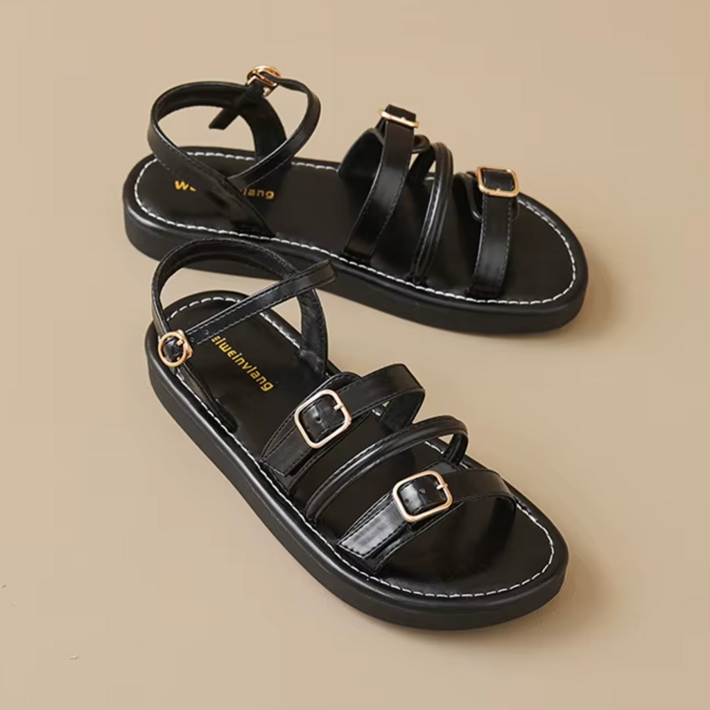 Damen Elegant Schnalle Riemen Sommer Sandalen