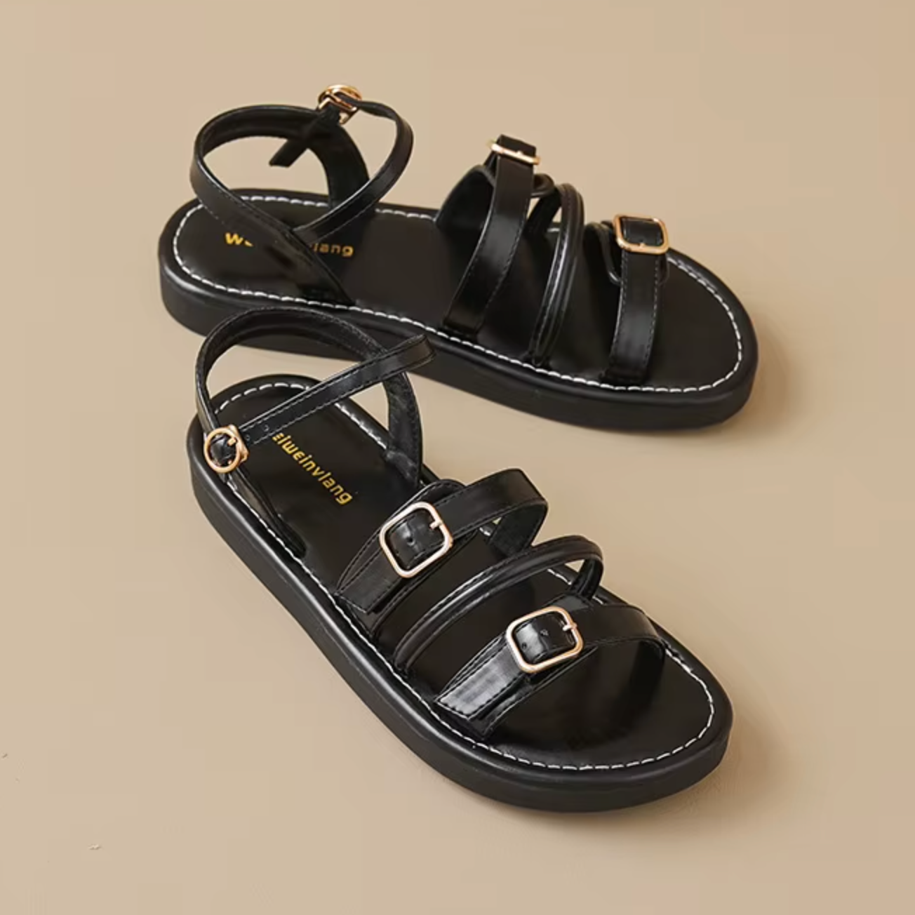 Damen Elegant Schnalle Riemen Sommer Sandalen