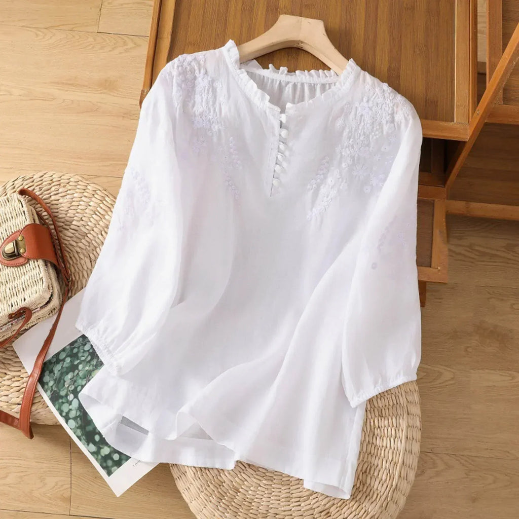 Damen Bequeme Sommer Bluse