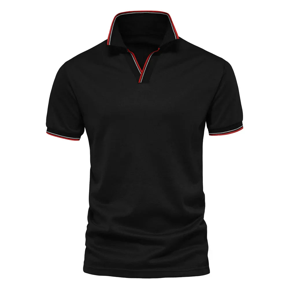 BENJAMIN™ | HERREN-POLOHEMD MIT V-AUSSCHNITT
