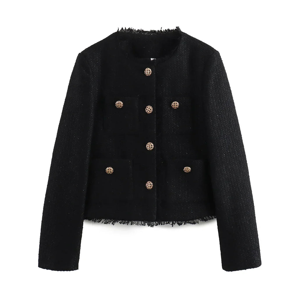 Drune | Klassischer Tweed-blazer Wollmischung Zeitlos und Elegant