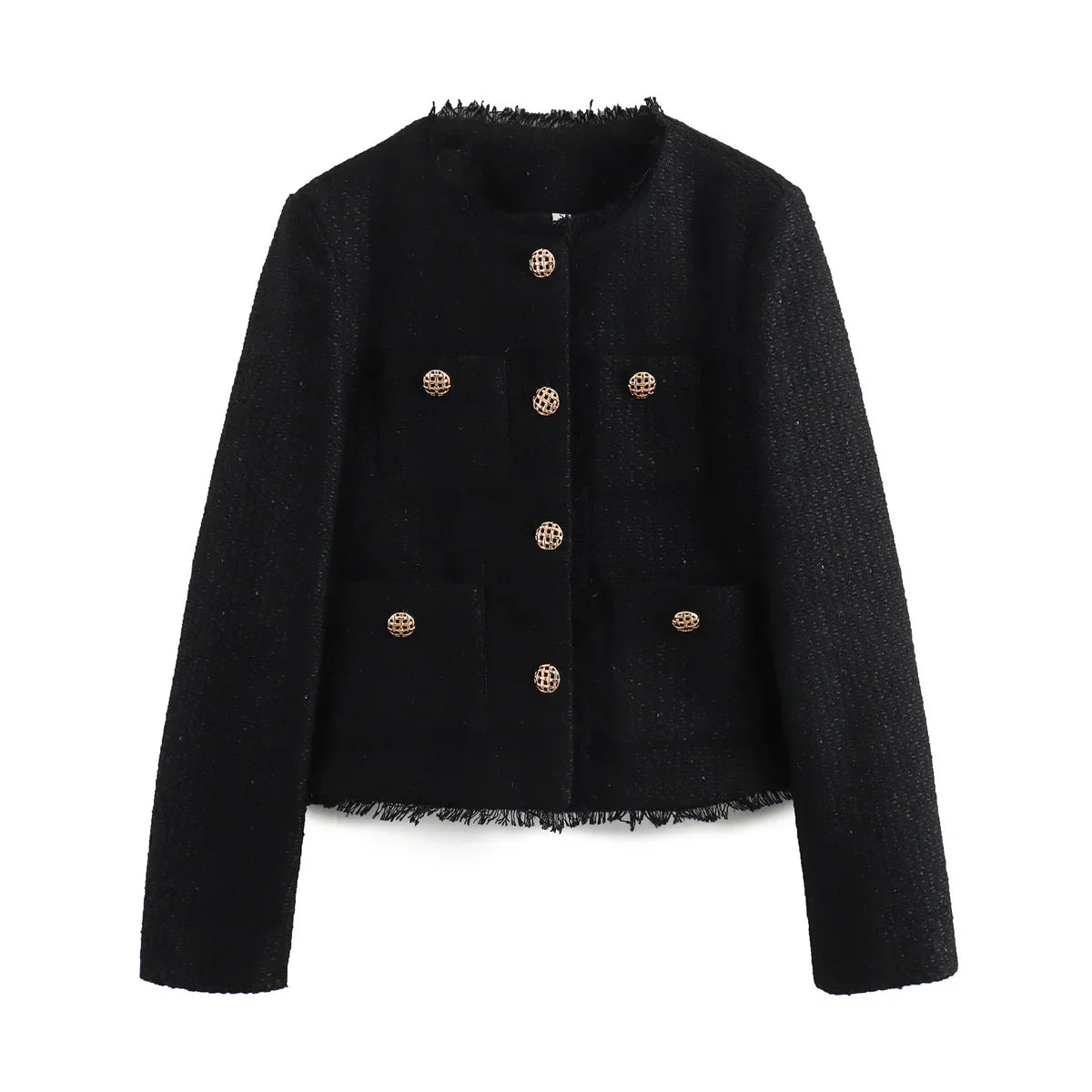 Drune | Klassischer Tweed-blazer Wollmischung Zeitlos und Elegant
