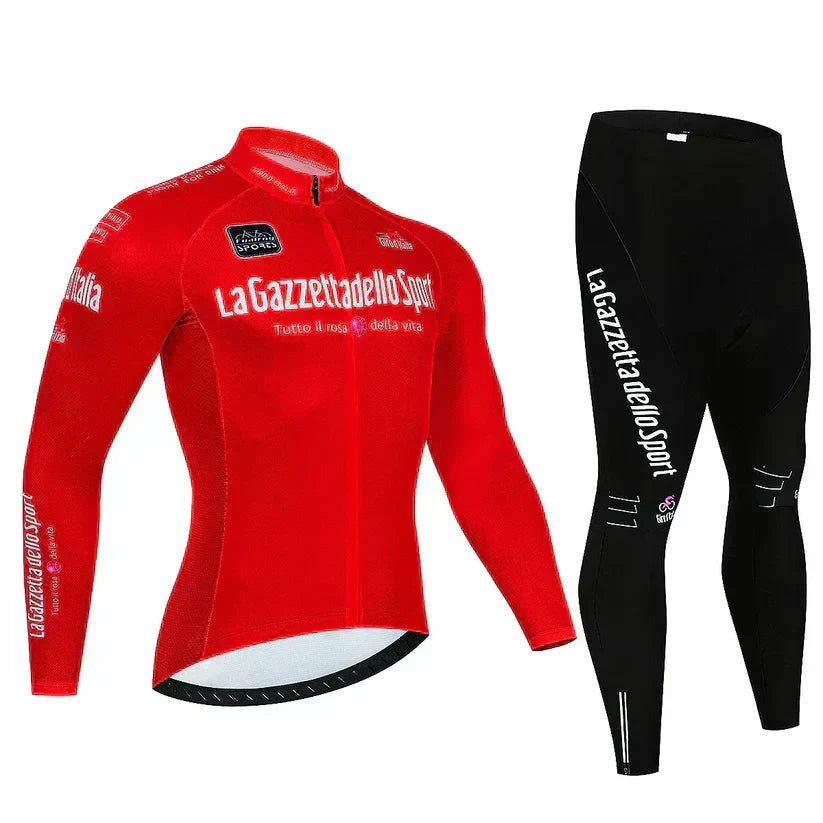 Giro d’Italia | Professionelles Langarm-Radtrikot – Version mit Fleece-Futter