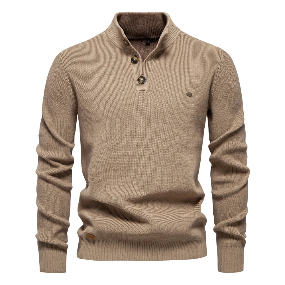 RICCARDO | HERRENPULLOVER MIT KNÖPFEN