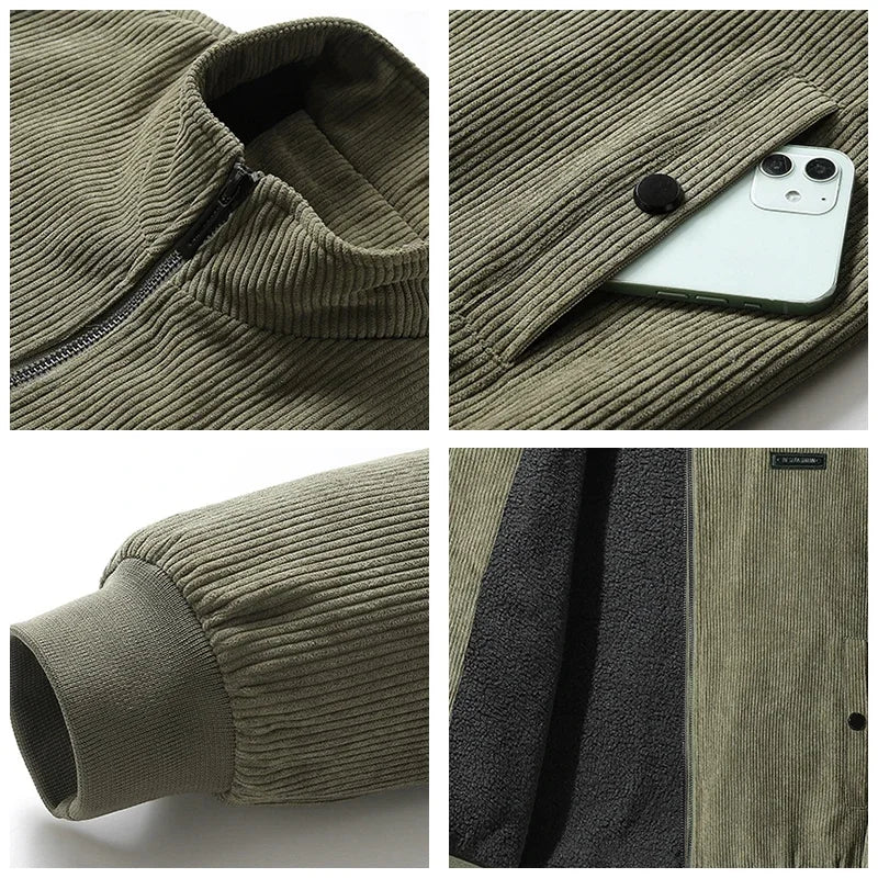 Davy | Cordjacke mit fleecefutter