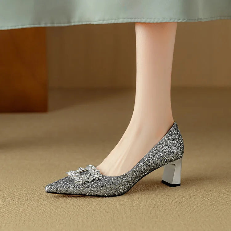 Katrien | Glitzer-Pumps