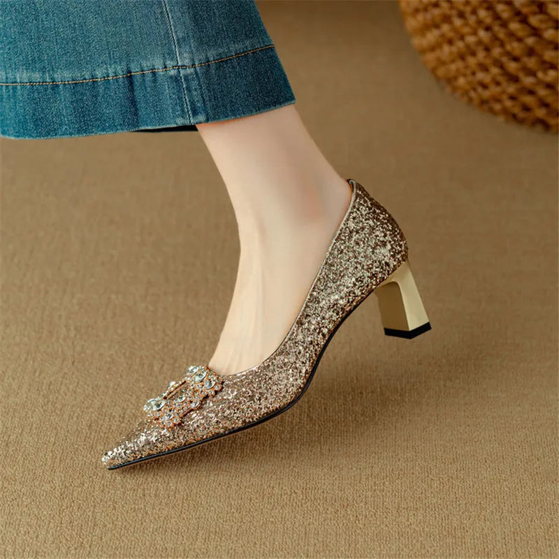 Katrien | Glitzer-Pumps