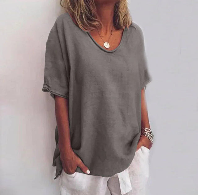 Shirt Damen | V-Ausschnitt & Luftig-bequemer Schnitt
