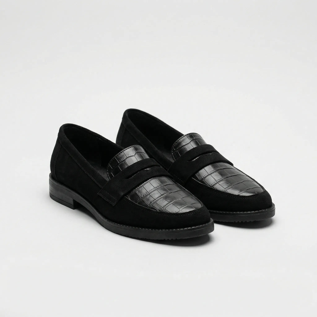 Slip On Damenschuh Elegant | Kroko-Optik & Zeitloser Chic