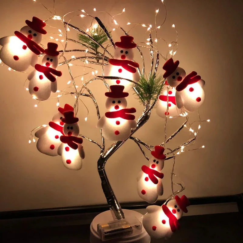SnowmanGlow | Lichterkette mit Plüschschneemann für Weihnachtsfeiern