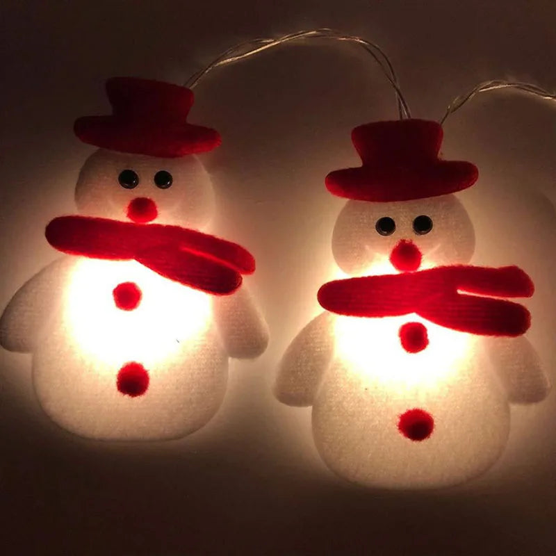 SnowmanGlow | Lichterkette mit Plüschschneemann für Weihnachtsfeiern