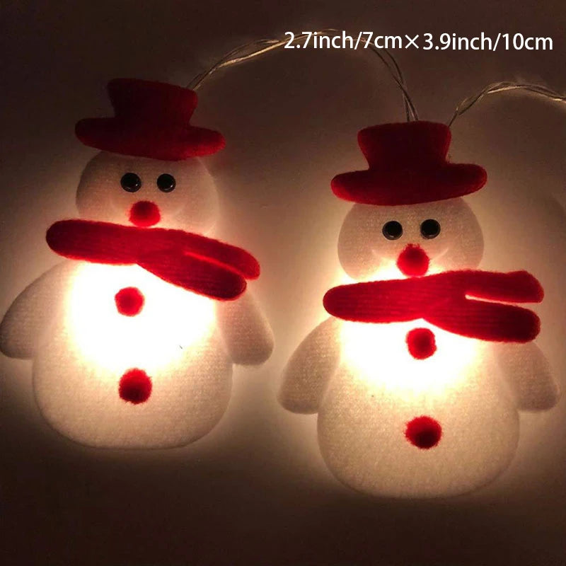 SnowmanGlow | Lichterkette mit Plüschschneemann für Weihnachtsfeiern