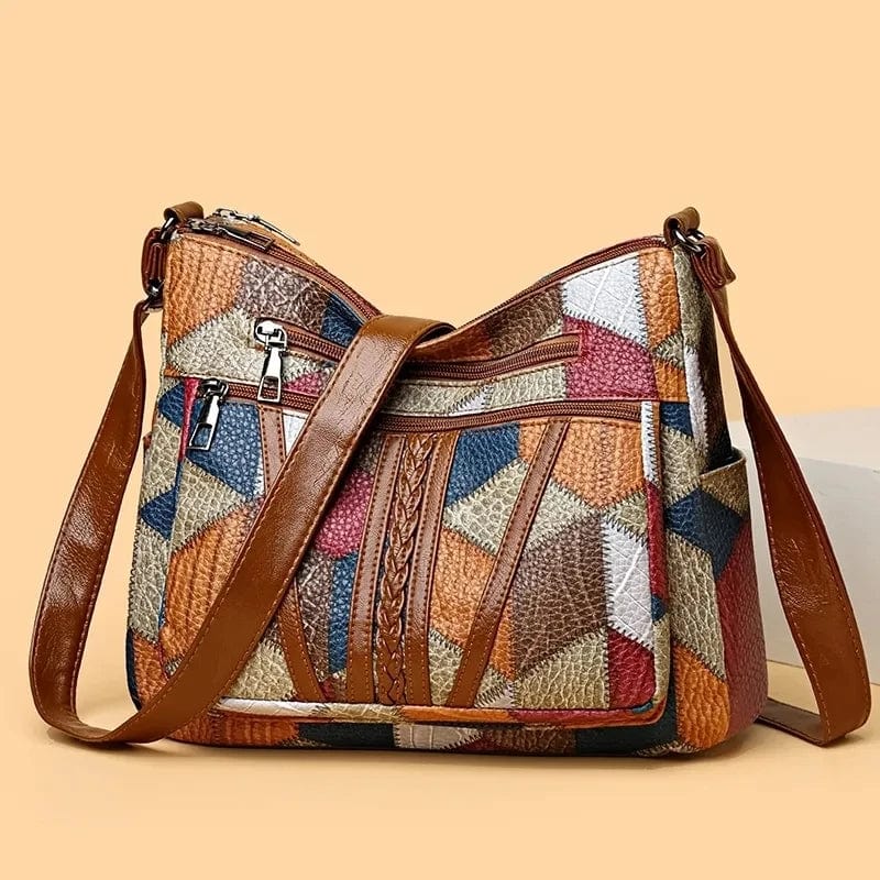 Sara | Mosaik-Lederhandtasche