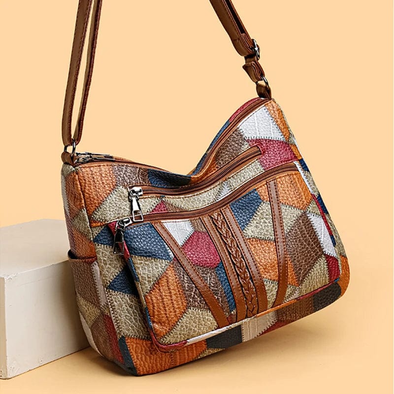 Sara | Mosaik-Lederhandtasche