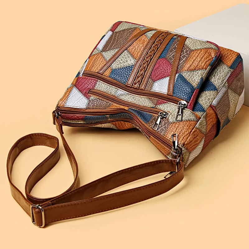 Sara | Mosaik-Lederhandtasche