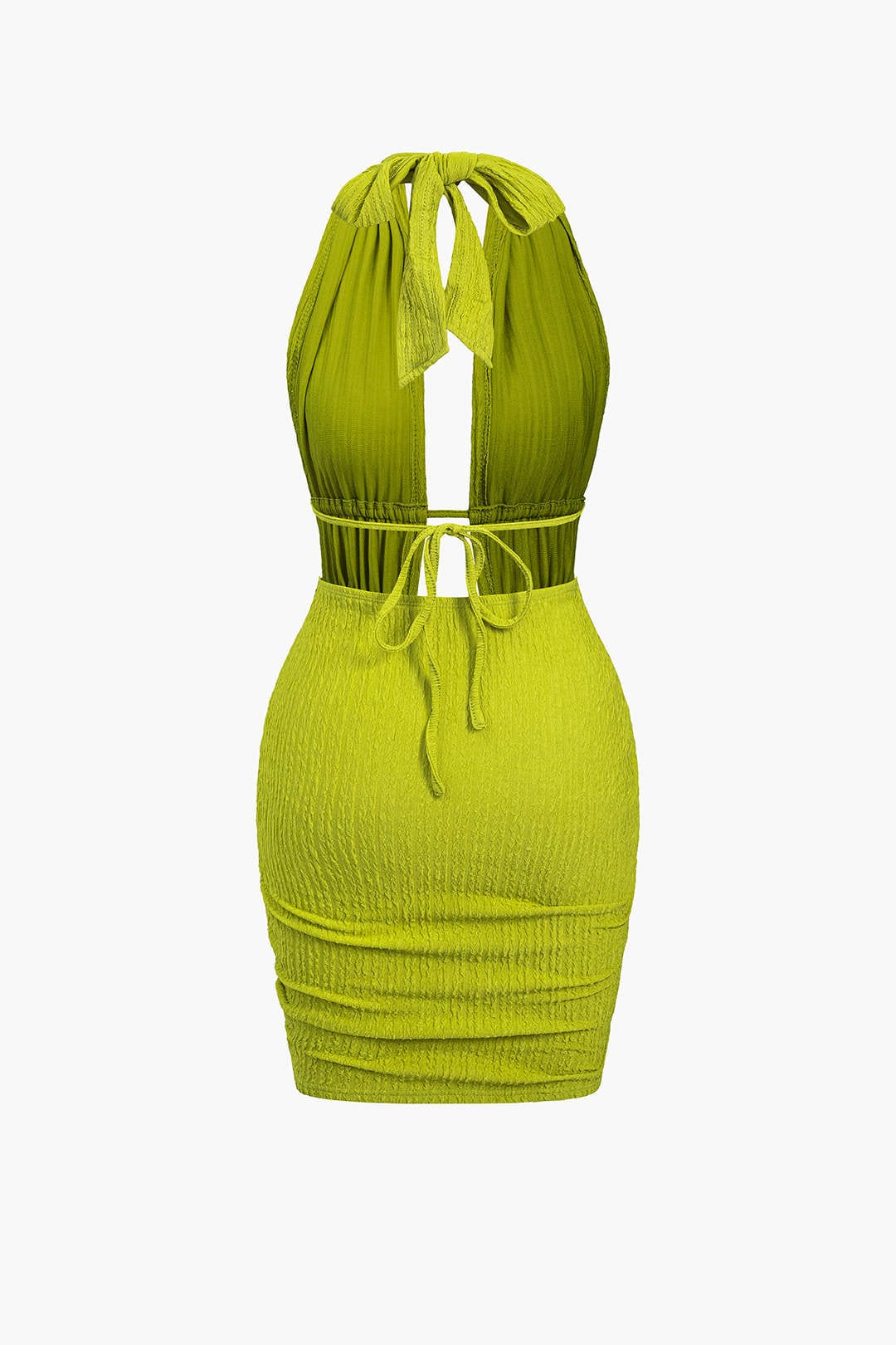 Sommer Kleid Damen | Neckholder, Cut-out & Körperbetonte Raffung