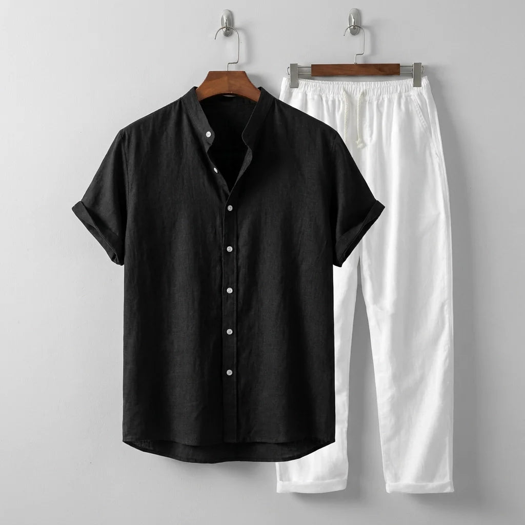 Sommer Hemd für Herren mit Kurzarm und Sommerhose